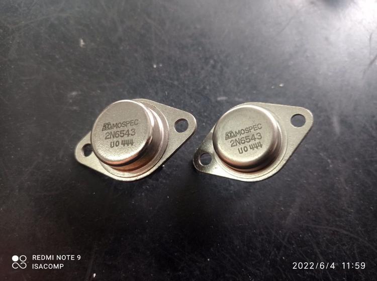 Imagem de 4x Transistor 2n6543 Npn 5amp 400v To3 Mospec
