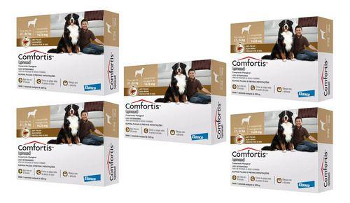 Imagem de 5 Antipulgas Comfortis Elanco 1620 Mg Para Cães 27 A 54 Kg