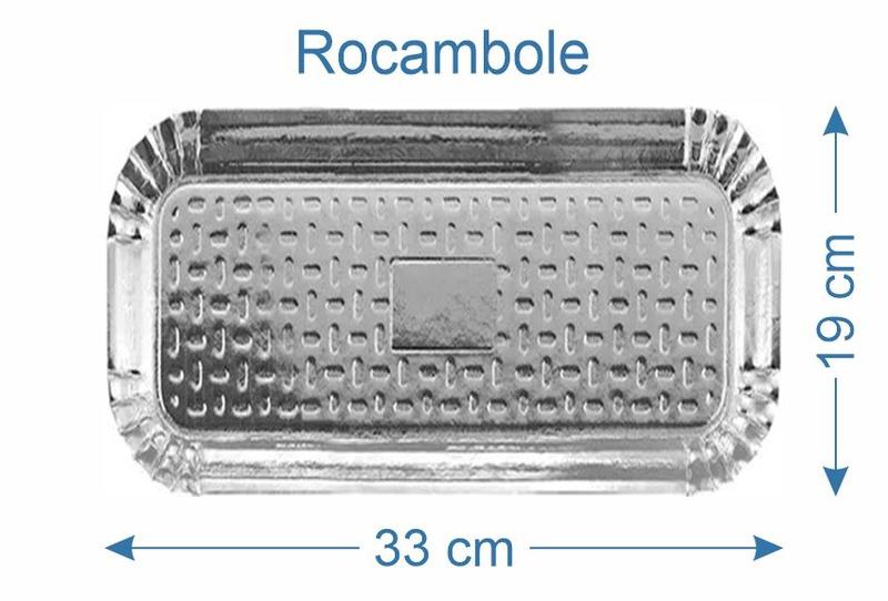 Imagem de 5 Bandeja de Bolo Rocambole Laminado Prateado