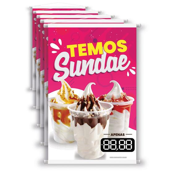 Imagem de 5 Banners Sundae Sabores Diversos