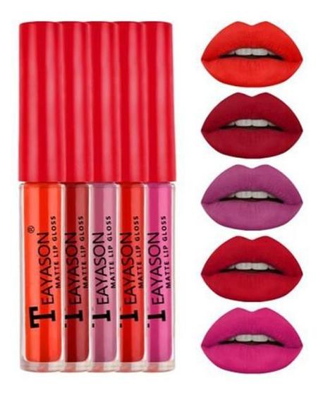 Imagem de 5 Batom Matte Veludo Volume Labial Bocao Sedutor - C