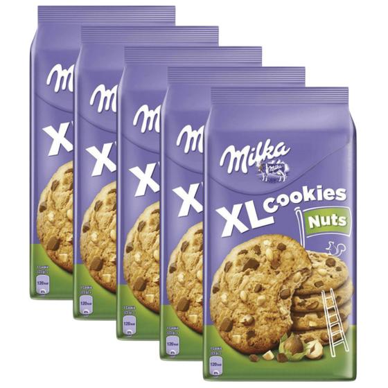 5 Biscoito Milka XL Cookies Nuts 184g Cookies Magazine Luiza
