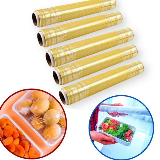 5 Bobinas Rolo Pvc Plástico Filme Transparente PVC - 28cm x 30m (28x30 ...