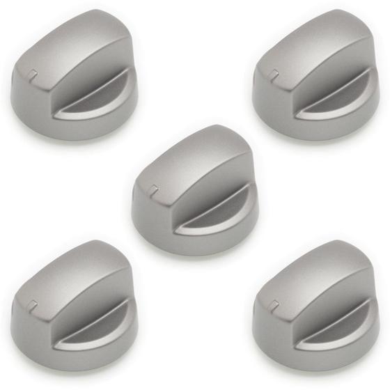 Imagem de 5 Botões Prata para Cooktop Electrolux GC75P GF75X GT75X