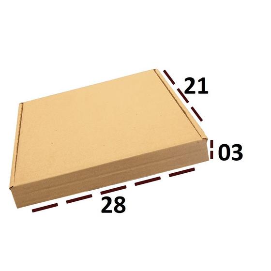 Imagem de 5 Caixas de Papelão Montável 28 x 21 x 03 para Envios Correios Sedex Ecommerce