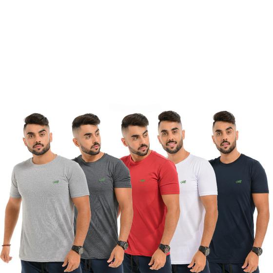 Imagem de 5 Camisetas Masculinas Basica Gola Redonda Iguana Original