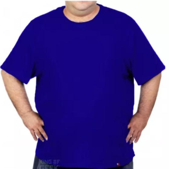 Imagem de 5 Camisetas Plus Size 100% Algodão Camisa Basica Qualidade