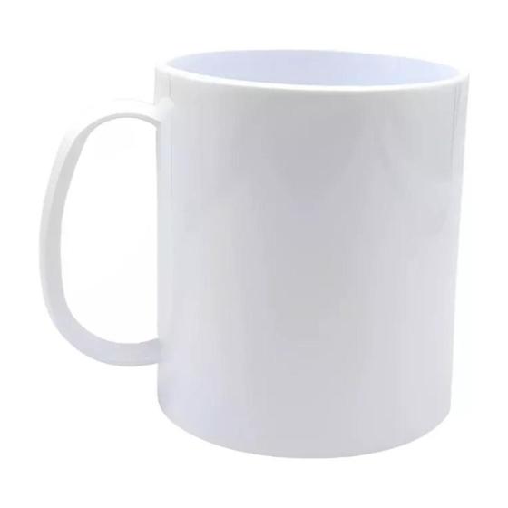 Imagem de 5 Caneca Branca Plástico Polímero para Sublimação 325ml - ENVIO IMEDIATO