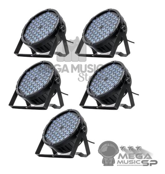 Imagem de 5 Canhão Refletor RGB Triled 3w Sound Auto DMX