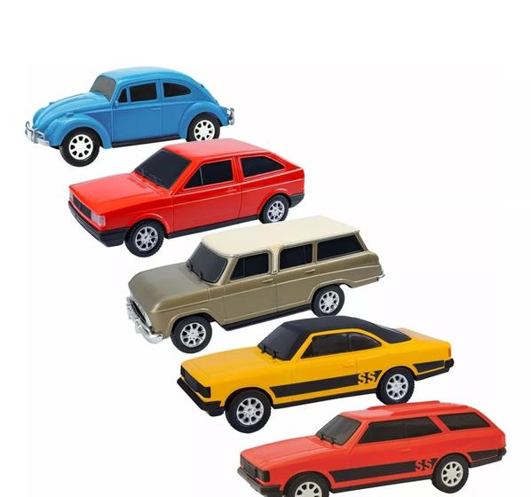 Imagem de 5 Carrinhos De Brinquedo - Gol Opala Caravan Fusca Veraneio