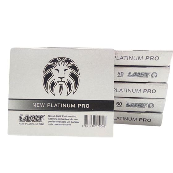 Imagem de 5 Cartelas Lamix New Platinum 250 Lâminas De Barbear