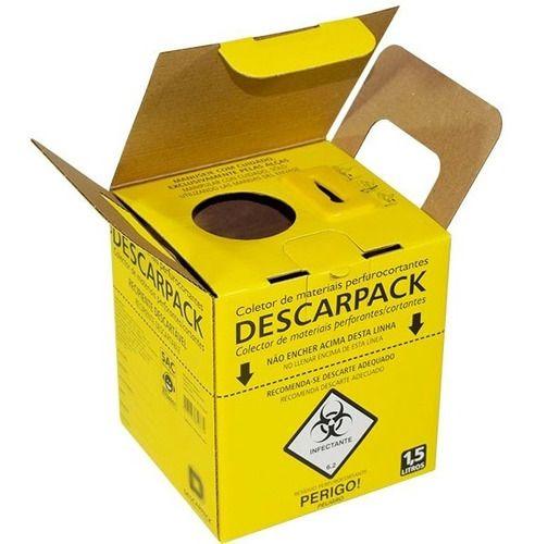Imagem de 5 Cx Coletora Material Perfuro Cortante 13 Litros Descarpack