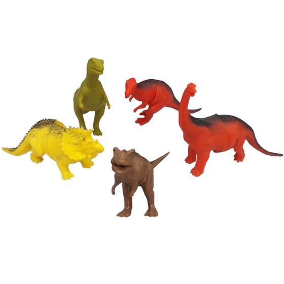 Imagem de 5 Dinossauros Filhotes Brinquedos Inmetro Infantil Vinil