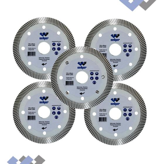 Imagem de 5 Disco Corte Porcelanato Mármore Bloco Extra Fino 1mm