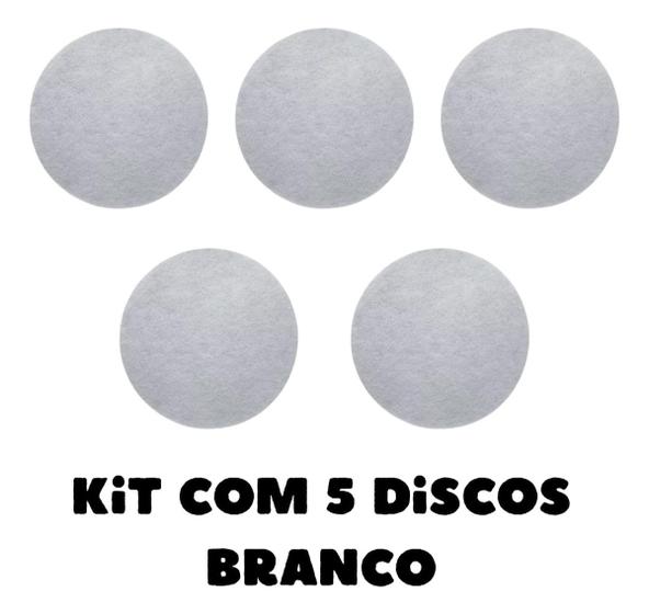 Imagem de 5 Disco Lustrador Branco Enceradeira 350 Mm British Original