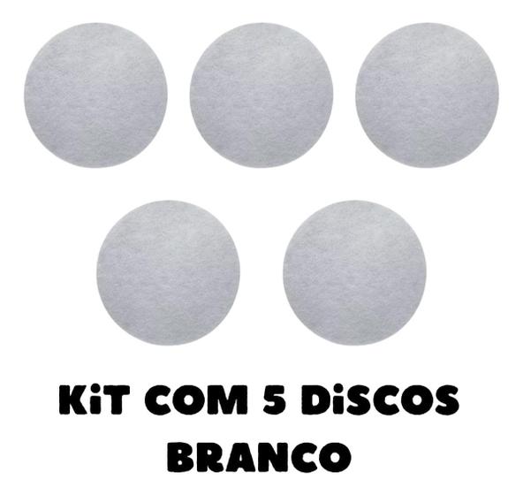 Imagem de 5 Disco Lustrador Branco Enceradeira 510 Mm British Original