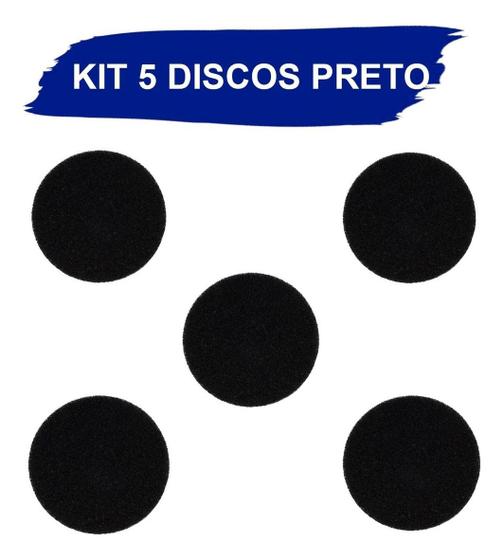 Imagem de 5 Disco Removedor Preto British 350mm P/lavadora Enceradeira