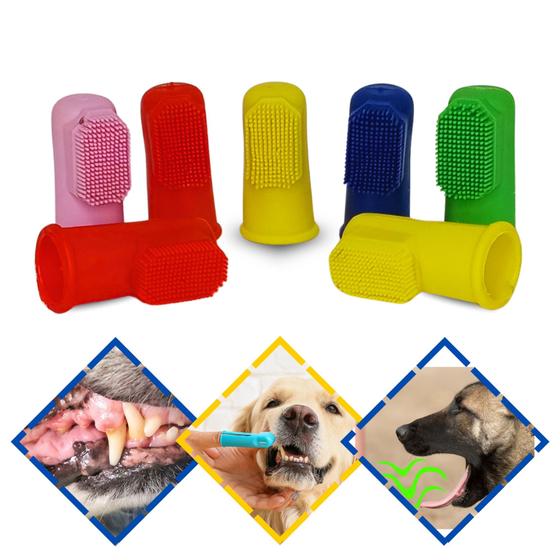 5 Escovas de Dentes Pet Dedeira Flexível de Silicone Para Dedos Limpa Dentes Cães e Gatos Menor preço em 5 Escovas de Dentes Pet Dedeira Flexível de Silicone Para Dedos Limpa Dentes Cães e Gatos