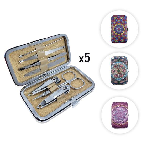 5 Estojo Portátil de Bolso Manicure Cortador de Unha Sobrancelha 7 Pcs Kit Viagem Tesoura e Pinça Menor preço em 5 Estojo Portátil de Bolso Manicure Cortador de Unha Sobrancelha 7 Pcs Kit Viagem Tesoura e Pinça