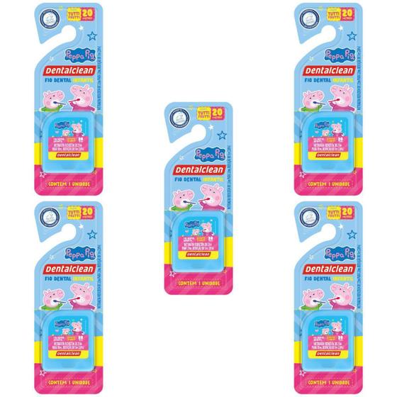 Imagem de 5 Fio Dental Infantil - Peppa Pig - 20M - ul - Dentalclean