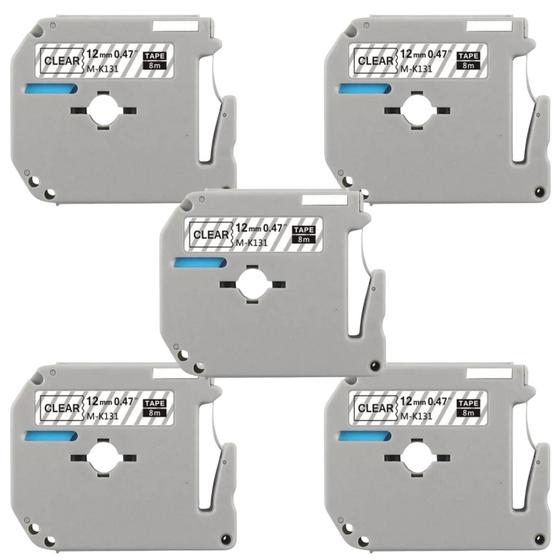 Imagem de 5 Fita Compatível Pt-70 Pt-80 Rotulador Brother-Transparente