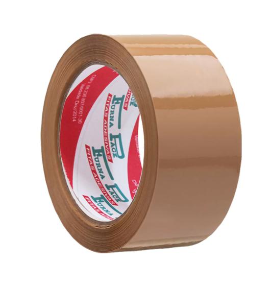 Imagem de 5 Fitas Adesiva Marrom 48mm x 45m com colagem Resistente e para empacotamento Embalagem