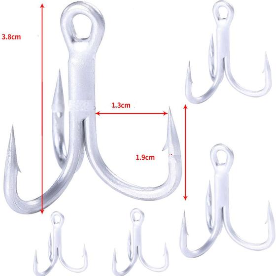 Imagem de 5 Garateias 4x Reforçada Resistente Numero 2/0 Aço Carbono