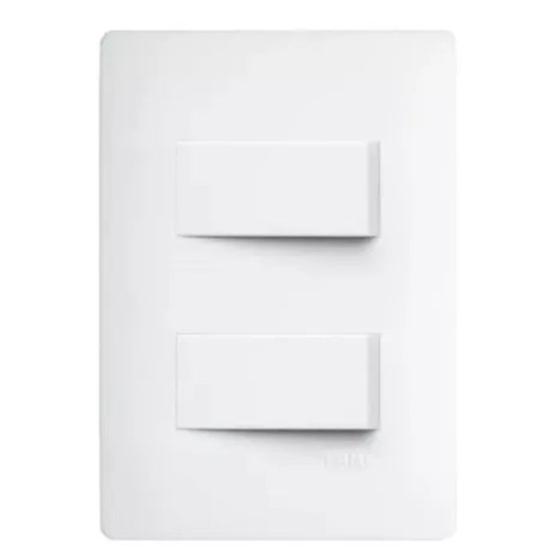 Imagem de 5 Interruptor Duplo Simples Habitat Branco Fame 2094