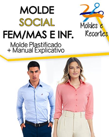 Imagem de 5 Kit de moldes de Roupas Social  - 16 peças