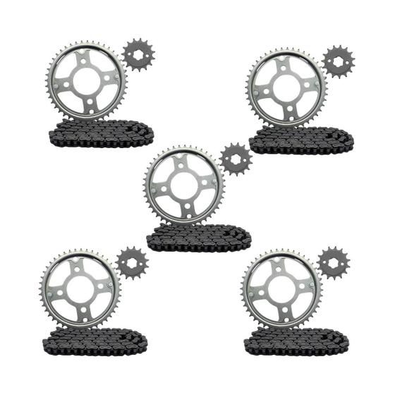 Imagem de 5 Kit Relação Transmissão Titan Fan 160 Aço 1045 Serve 150