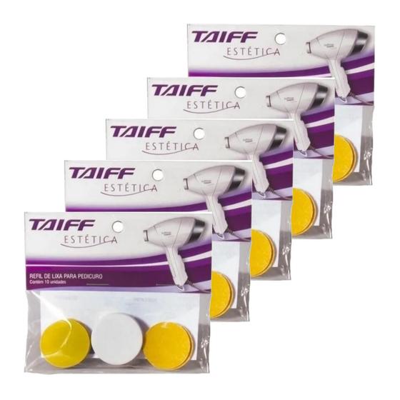 Imagem de 5 Kits Refil De Lixas Para Pedicuro Soft Feet Taiff 10 Lixas