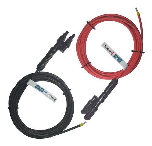 5 Metros De Cabo Solar De 4mm² + Conector Mc4 Duplo T/y Menor preço em 5 Metros De Cabo Solar De 4mm² + Conector Mc4 Duplo T/y