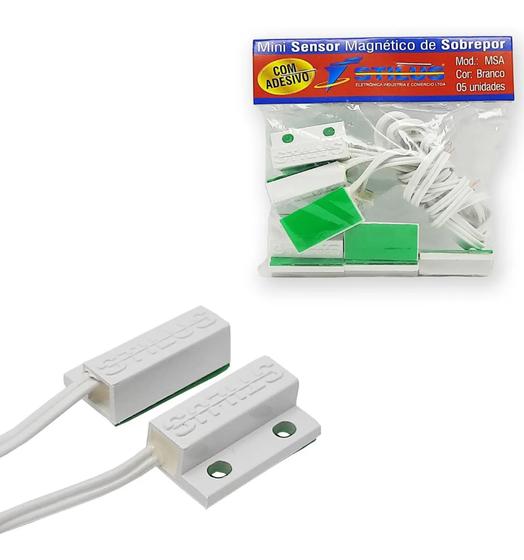 Imagem de 5 Mini Sensor Magnético De Abertura Com Fio Msa Stilus N A 1082