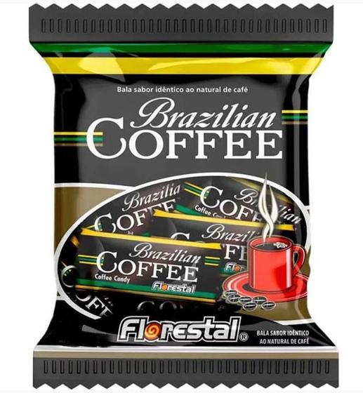 Imagem de 5 Pacotes Balas Dura de Café Brazilian Coffe Florestal 500g