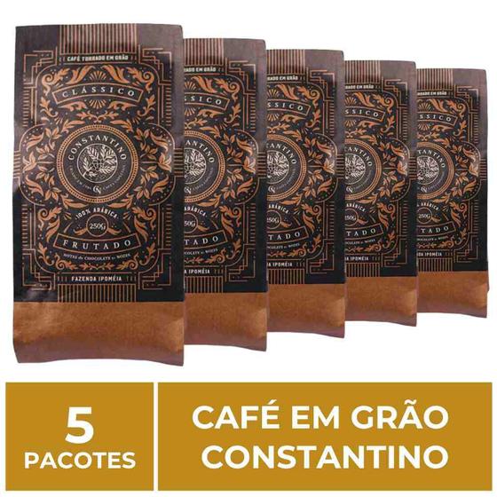 Imagem de 5 Pacotes de 250g, Café em Grão, Constantino