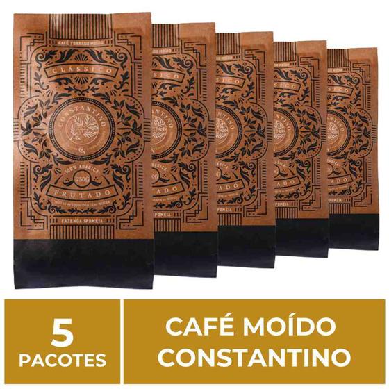 Imagem de 5 Pacotes de 250g, Café Moído, Constantino