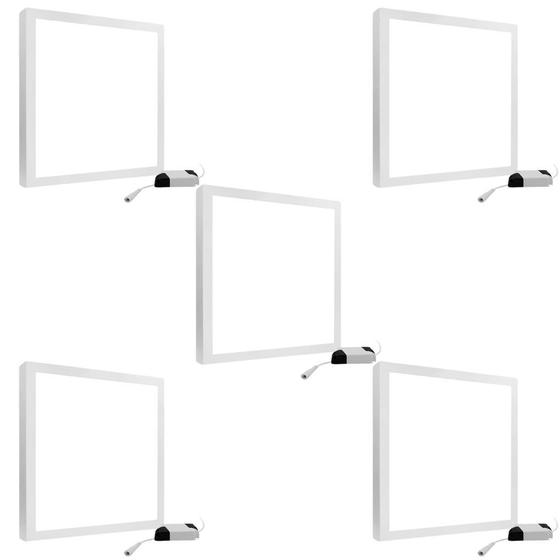 Imagem de 5 Painel Plafon Luminaria Led Sobrepor 45W 60X60 Branco-Frio