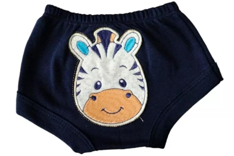 Imagem de 5 Pç Cueca Calcinha Bebe Short Tapa Fralda Algodão Desfralde