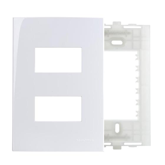Imagem de 5 Placas Brancas Com Suporte Margirius 4x2 Com 2 Postos