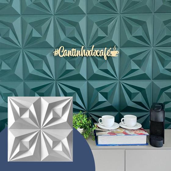 Imagem de 5 Placas Revestimento 3D Decorativo 50x 50cm Kit 0,5 Origami