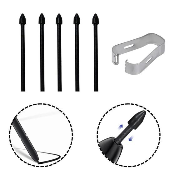 5 pontas extras para S Pen - Galaxy Tab S6 2019 T865 - TECK KING Imagem de 5 pontas extras para S Pen - Galaxy Tab S6 2019 T865