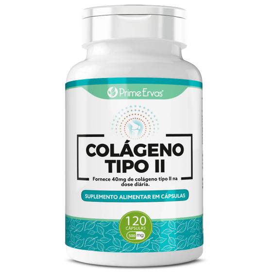 Imagem de 5 Potes Colágeno Tipo 2 40mg 120cps Prime Ervas