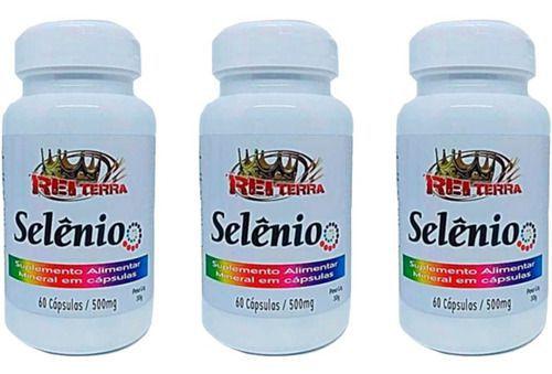 Imagem de 5 Potes Vitamina Selênio 60 Cápsulas 500mg