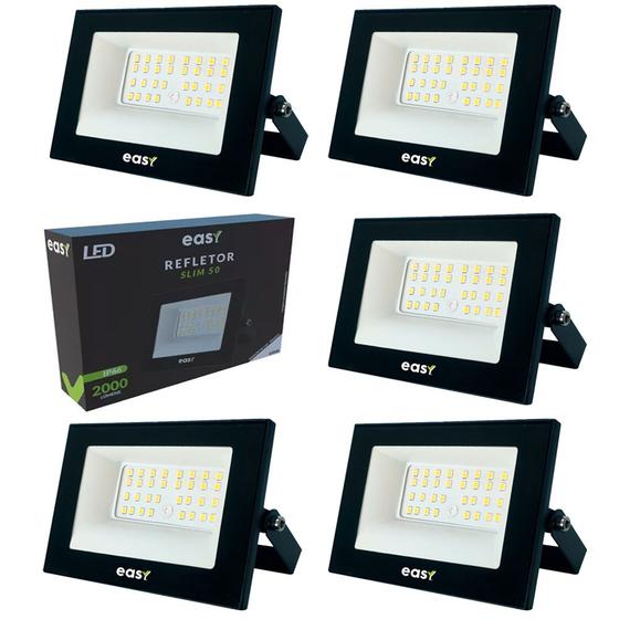 Imagem de 5 Refletor Led Easy 50W Luz Branco Frio 6500K Bivolt 127/220v