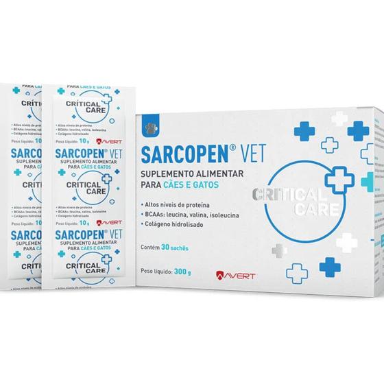 Imagem de 5 Sache Suplemento Muscular Sarcopen Vet 10g Whey Cães