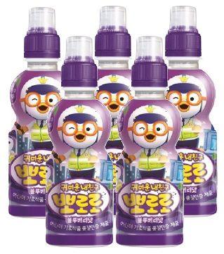 Imagem de 5 suco pororo bebida frutas coreana mirtilo blueberry 226ml