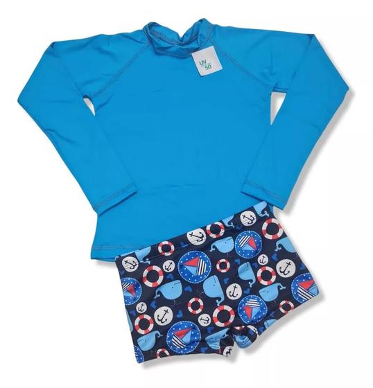 Imagem de 5 Sunga Cueca Infantil Criança + 5 Camisa Uv Protecao Solar