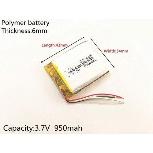 Imagem de (5 Unidades) Bateria Gps Foston 5 Pol 3 Fios 950 Mah  3,7v