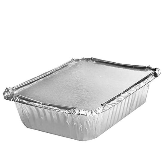 Imagem de 50 Bandeja Marmitex Alumínio  225ml  Bricoflex