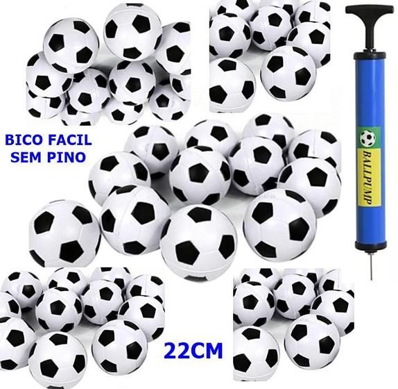 Imagem de 50 Bolas Dente  Leite Vinil Futebol Festa 22cm (Vazias)